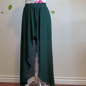 NWOT - Moon Collection Dark Green High Low Skirt S
